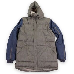 Capp3el RIDE Snowboard Down Jacket Men L STRATA HD II Hooded Parka SnowBoard Ski